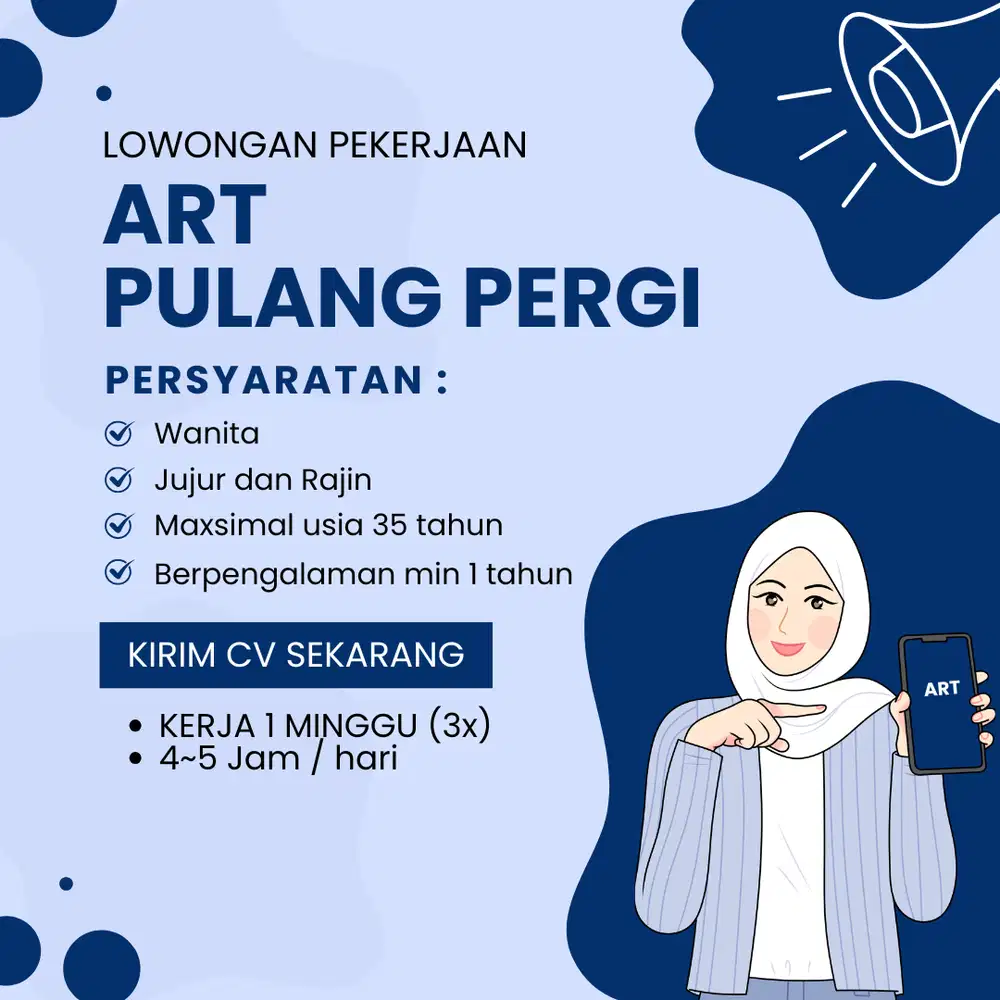 Dibutuhkan ART Pergi Pulang