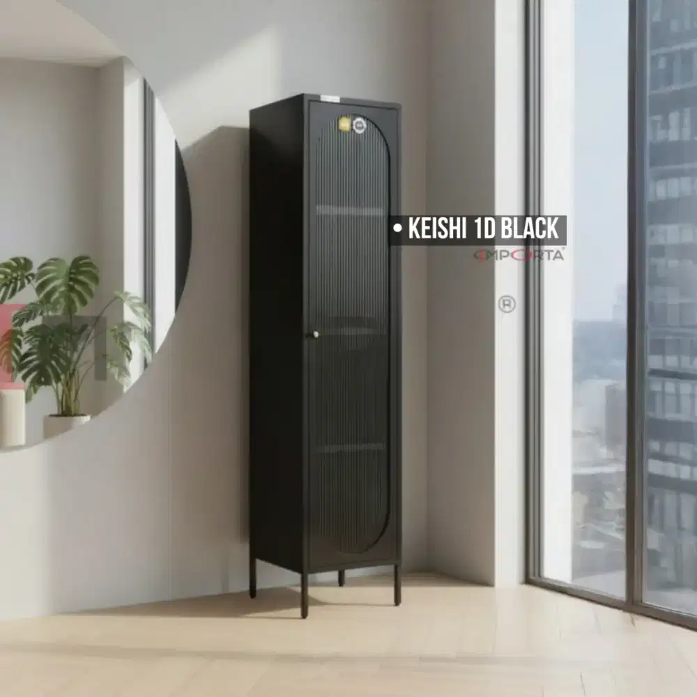 Rak / Kabinet Besi Importa Keishi 1D Black