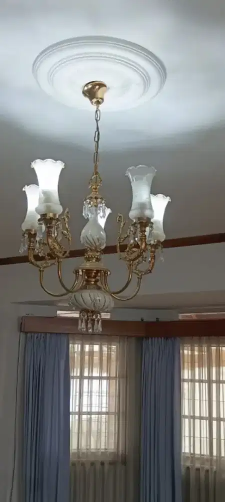 JUAL LAMPU GANTUNG ITALY CABANG 5 DIAMETER +- 55 - 60 CM