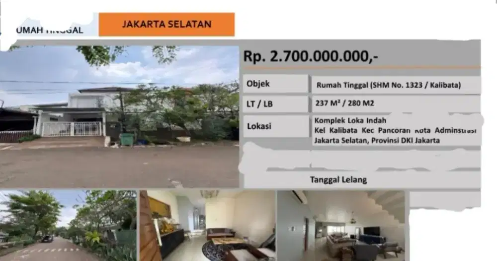 Dijual Rumah 2 Lantai Komplek Perumahan Loka Indah Kalibata Pancoran