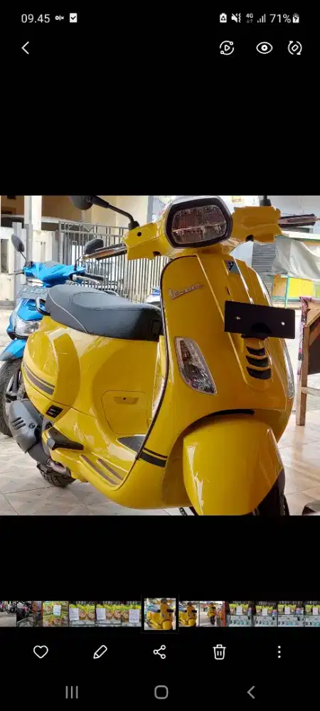 Jual vespa S kuning 124 thn 2022