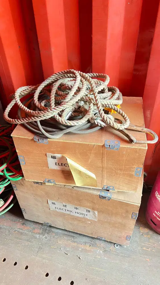 Hoist with electric trolley