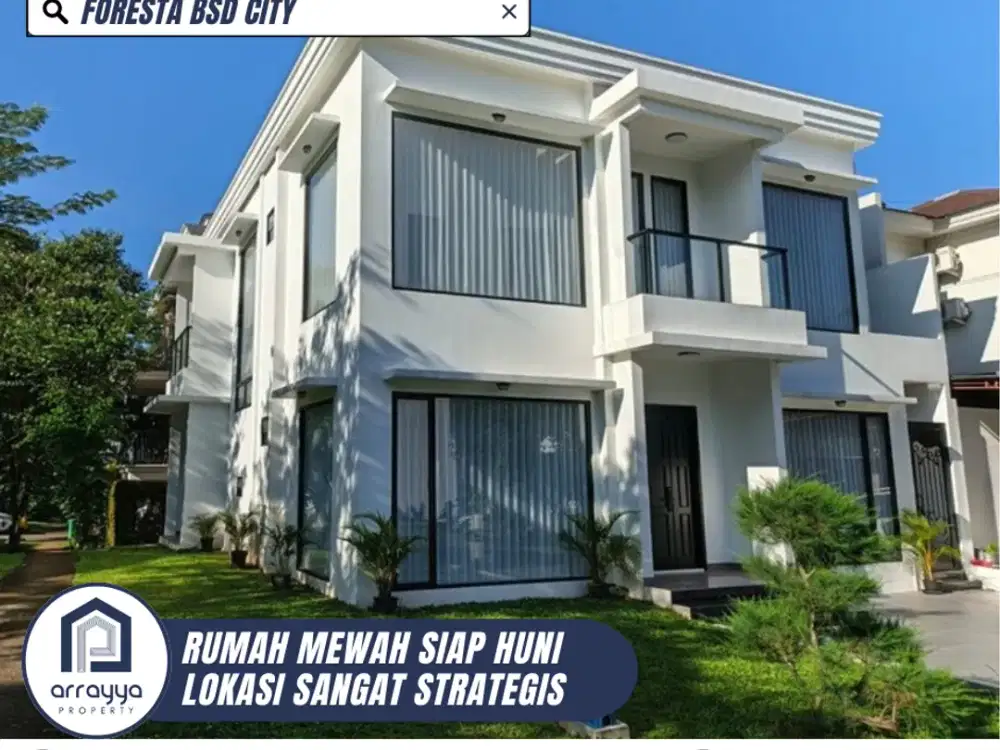 RUMAH BARU POSISI HOOK SEMI FURNISH SIAP HUNI DI FORESTA BSD CITY (HRB220)