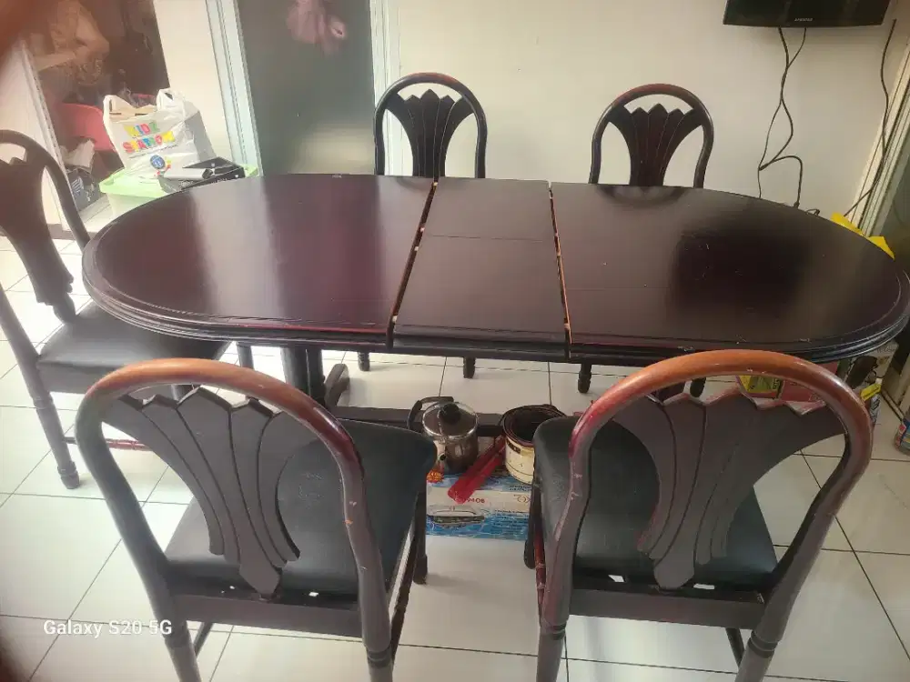 Meja makan  Tarik Kayu Jati Jual cepat