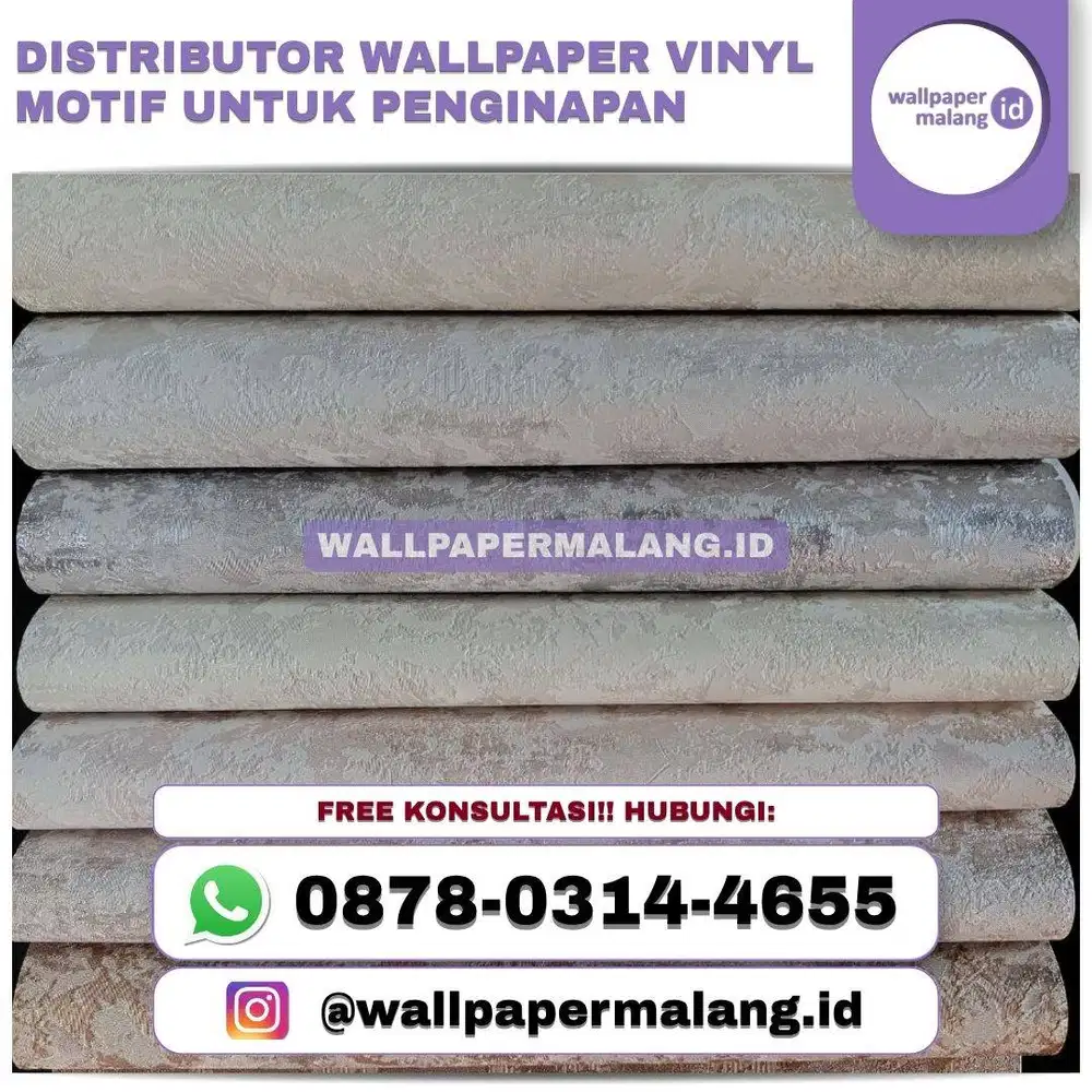 Distributor wallpaper vinyl motif untuk penginapan
