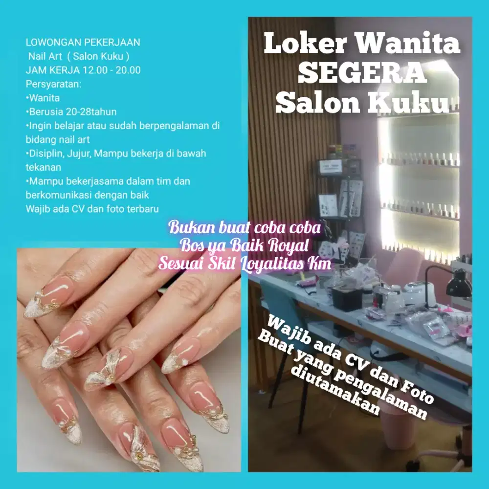 Loker Pegawai Salon Kuku Nail art