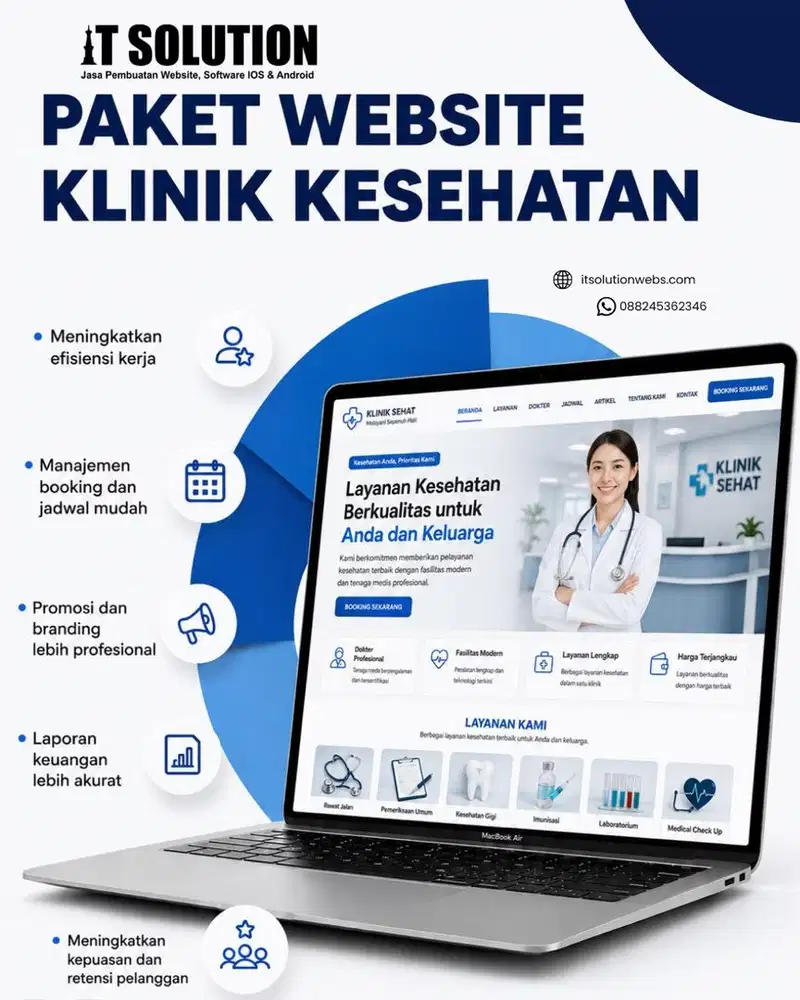 Paket Website Klinik Kesehatan Profesional