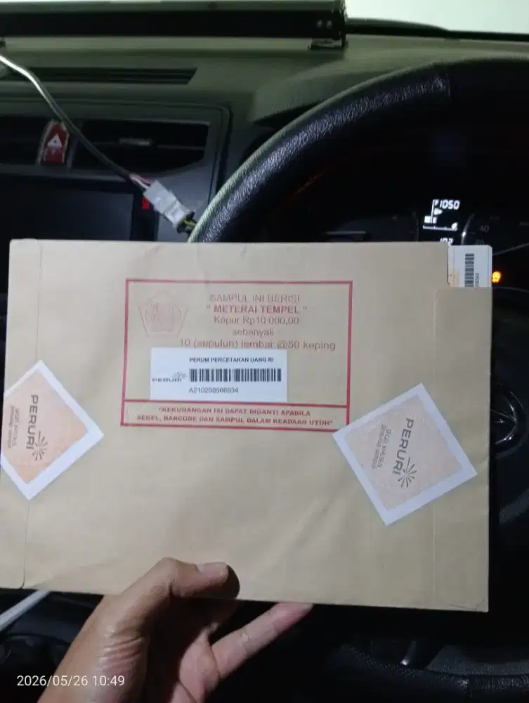 MATERAI 10Ribu Segel Peruri baru