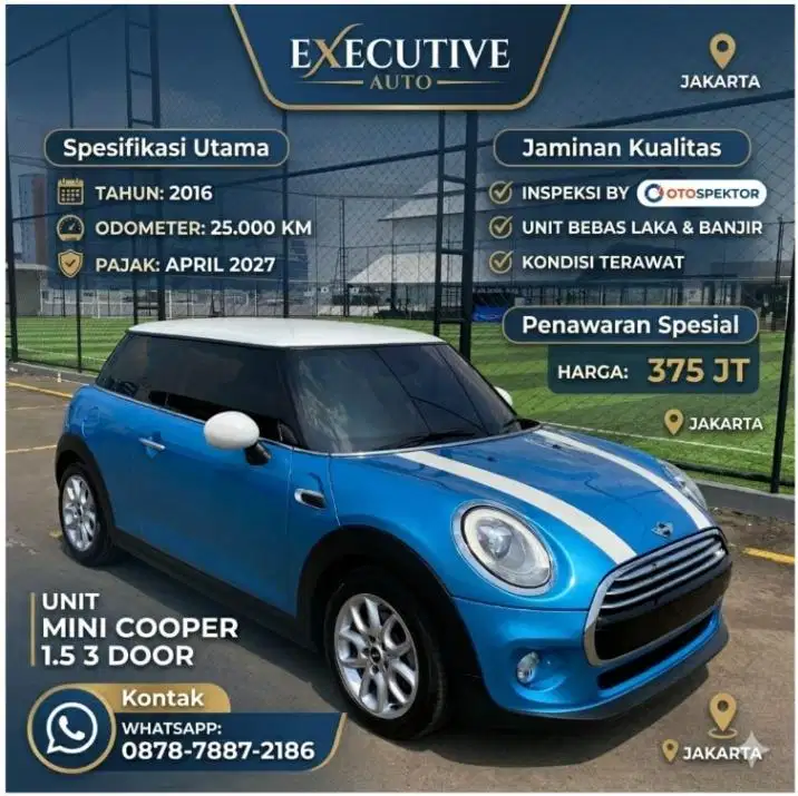 Mini Cooper 1.5 3 Door Tahun 2016