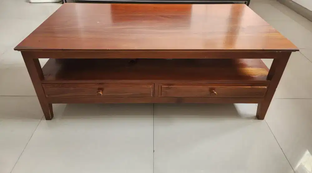 Meja tamu kayu jati