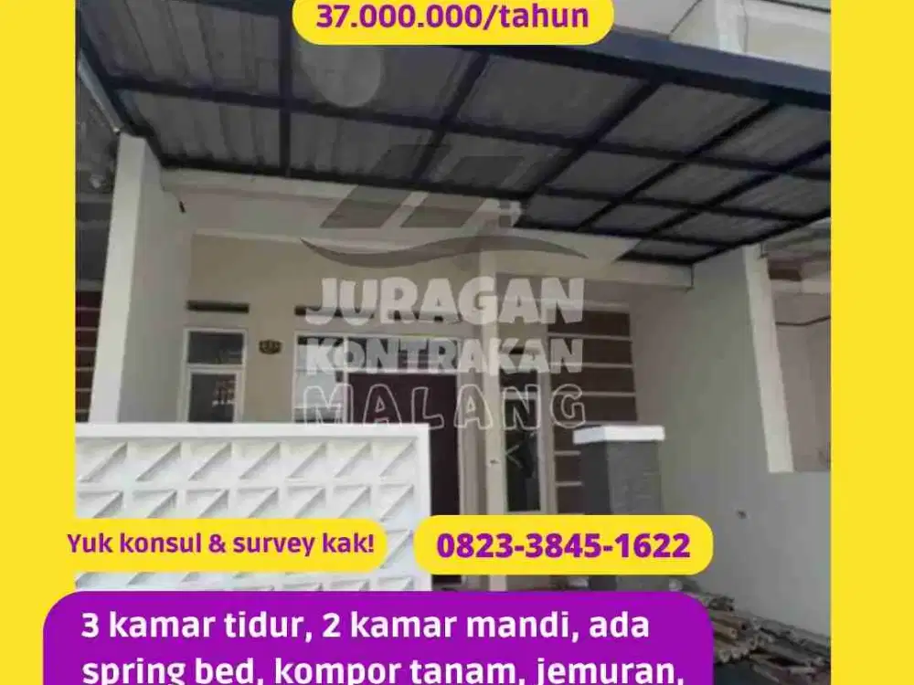 Sewa Rumah Baru 3 kamar perumahan bagus