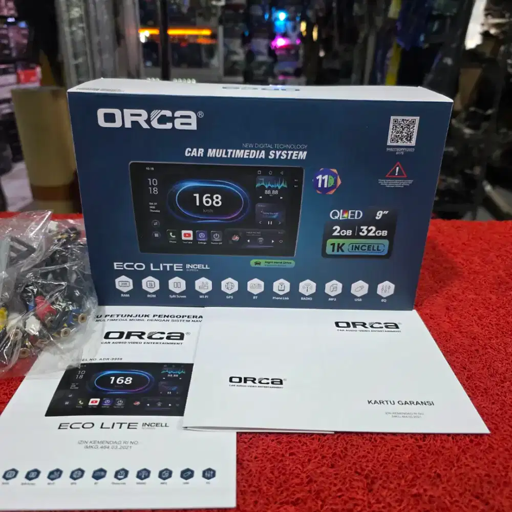 Head Unit Android ORCA ECO LITE Incell Series ADR-9988 2GB+32GB 9 in