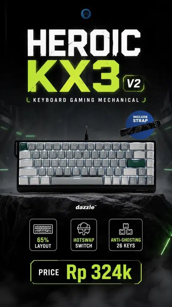 Keyboard mechanical Heroic KX3 V2