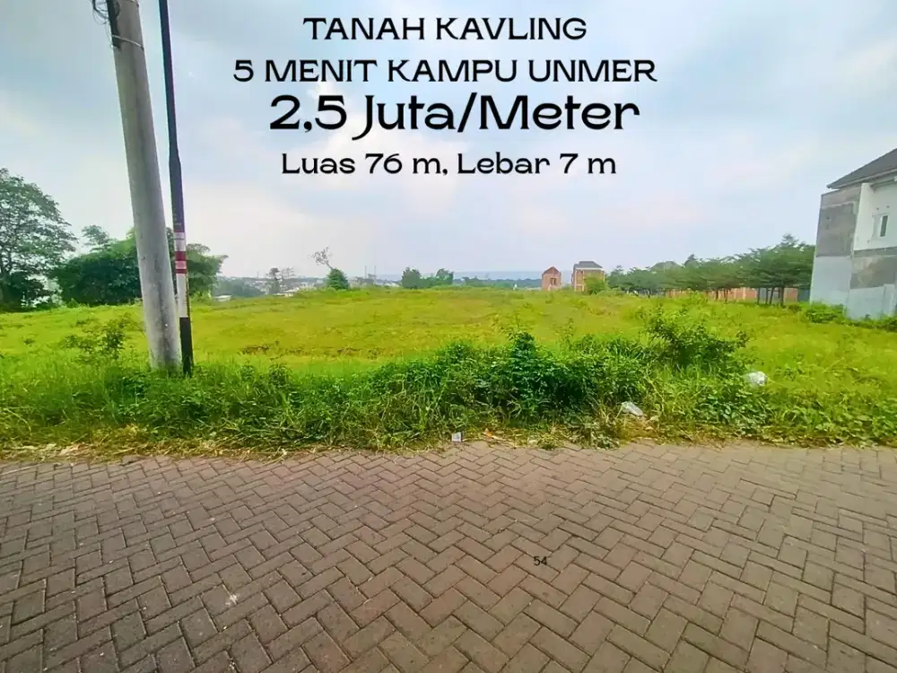 Tanah Malang SHM 6 Menit Mall Mog Malang Cocok Dibangun Rumah