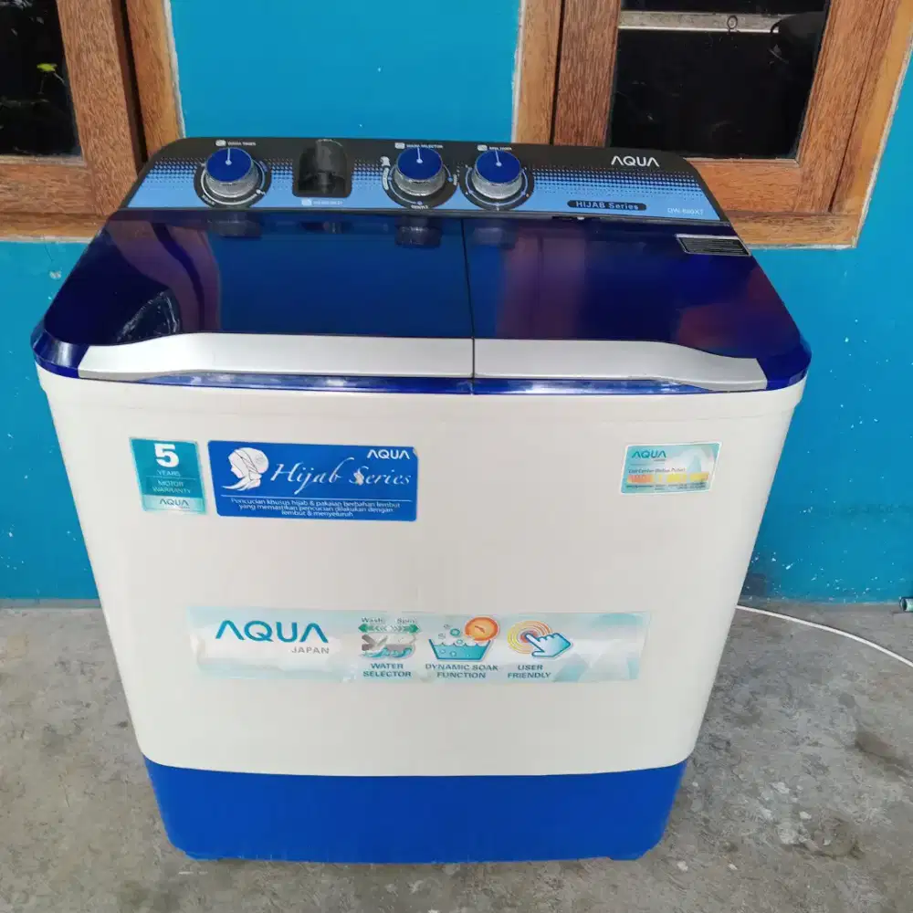 Mesin cuci 2 tabung merk AQUA