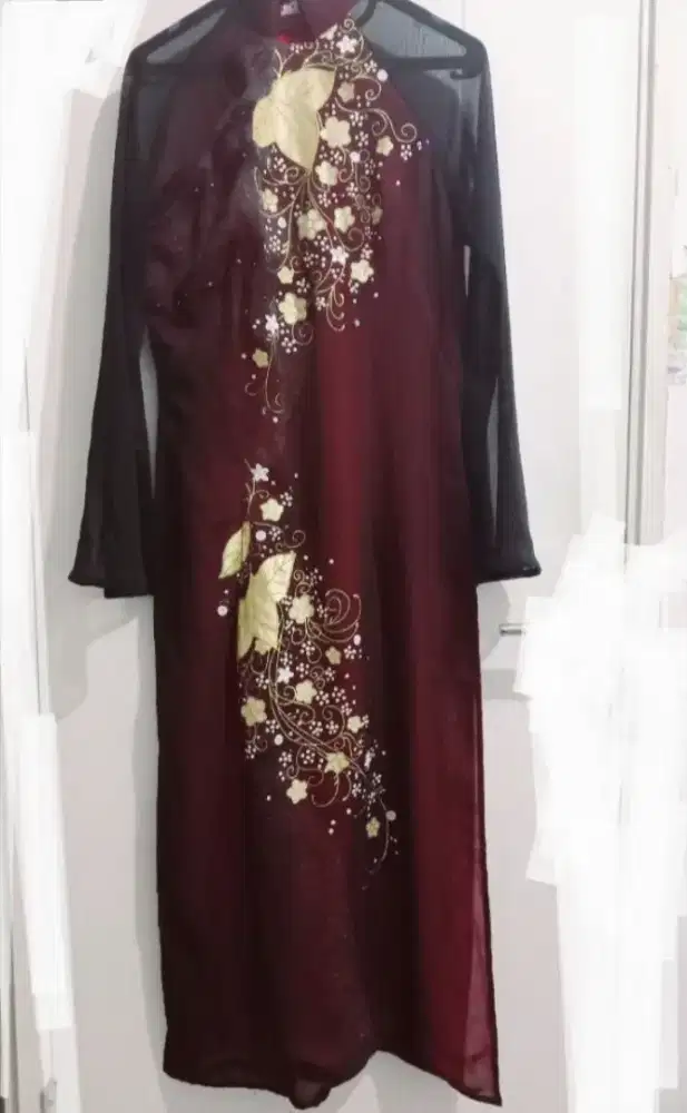 BELANDA BRUKAT  LONG DRESS  EROPA LD 100CM  PNJANG 130CM MEWAH