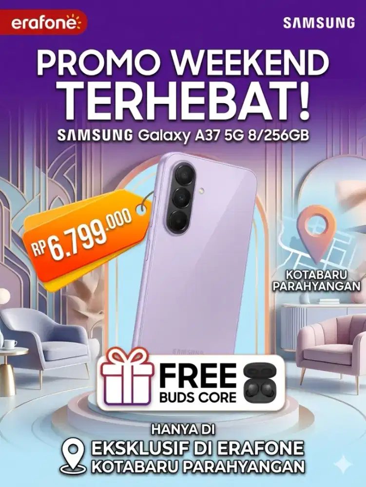 Samsung A37 5G cicilan bisa 0DP dan bunga rendah pake samsung finance+