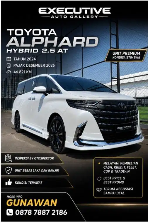 Toyota ALphard  2.5 HEV Modelista Hybrid Tahun 2024