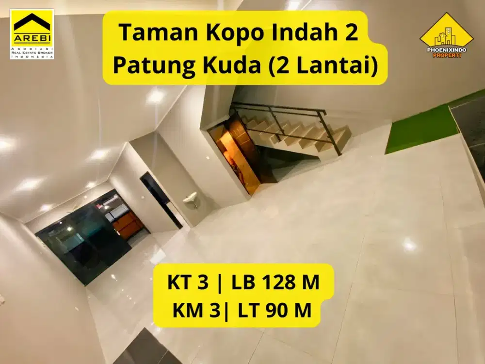 Dijual Rumah Baru 2 Lantai di Taman Kopo Indah 2 Patung Kuda Bandung 3 KT | Hadap Timur | Smart Door Lock | Rp 1,295 Milyar