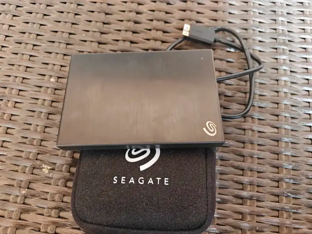Seagate One Touch HDD 1TB Hardisk External Space Gray Plus Pouch