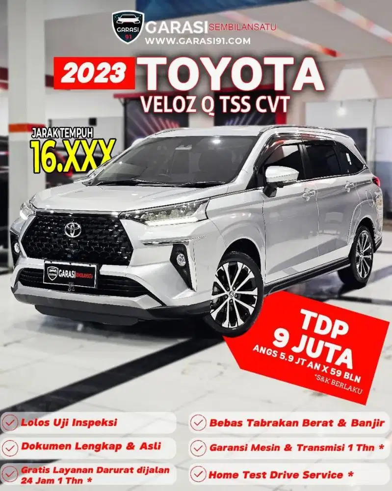 ‼️TDP 9 JT‼️TOYOTA VELOZ Q TSS CVT 2023 LOW KM