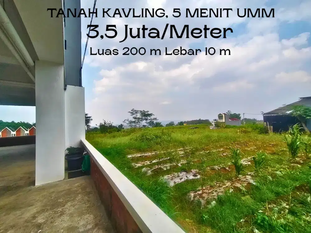SHM Ready 5 Menit Kampus UMM Malang Cocok Dibangun Rumah Lebar Jalan 6 Meter