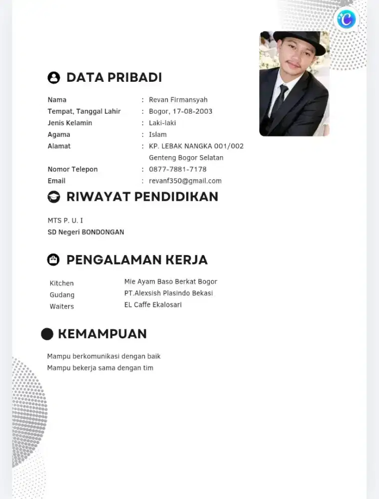 Cari Lowongan kerja