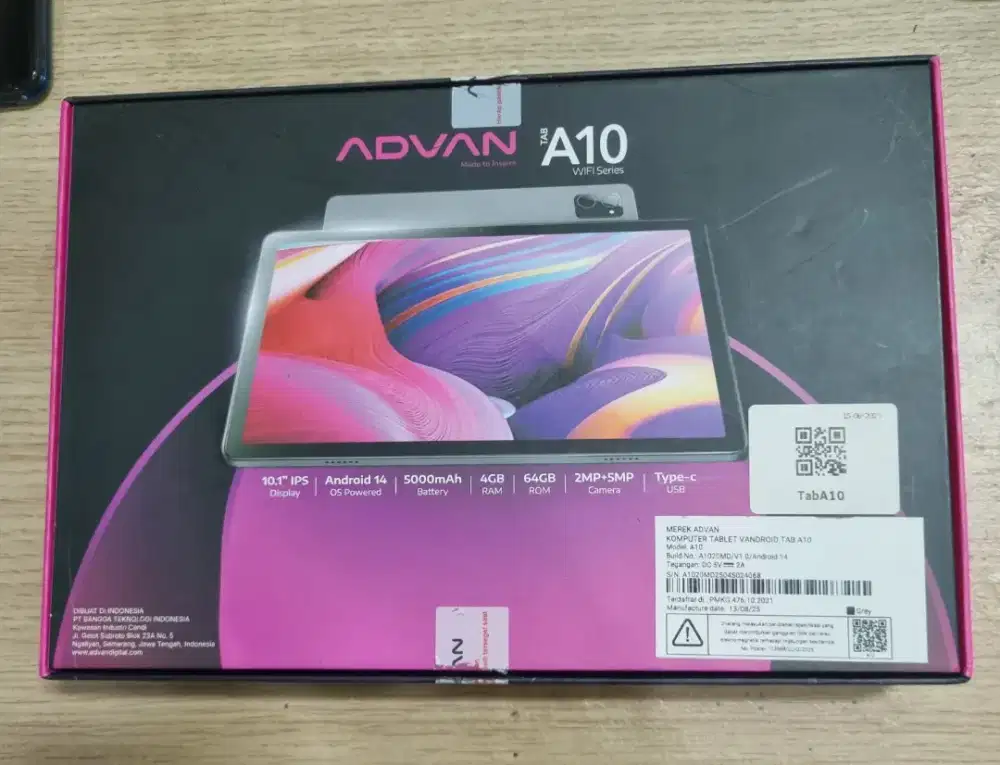 Dijual gan Tablet advan a10 ram 4 /64 minus layar pecah