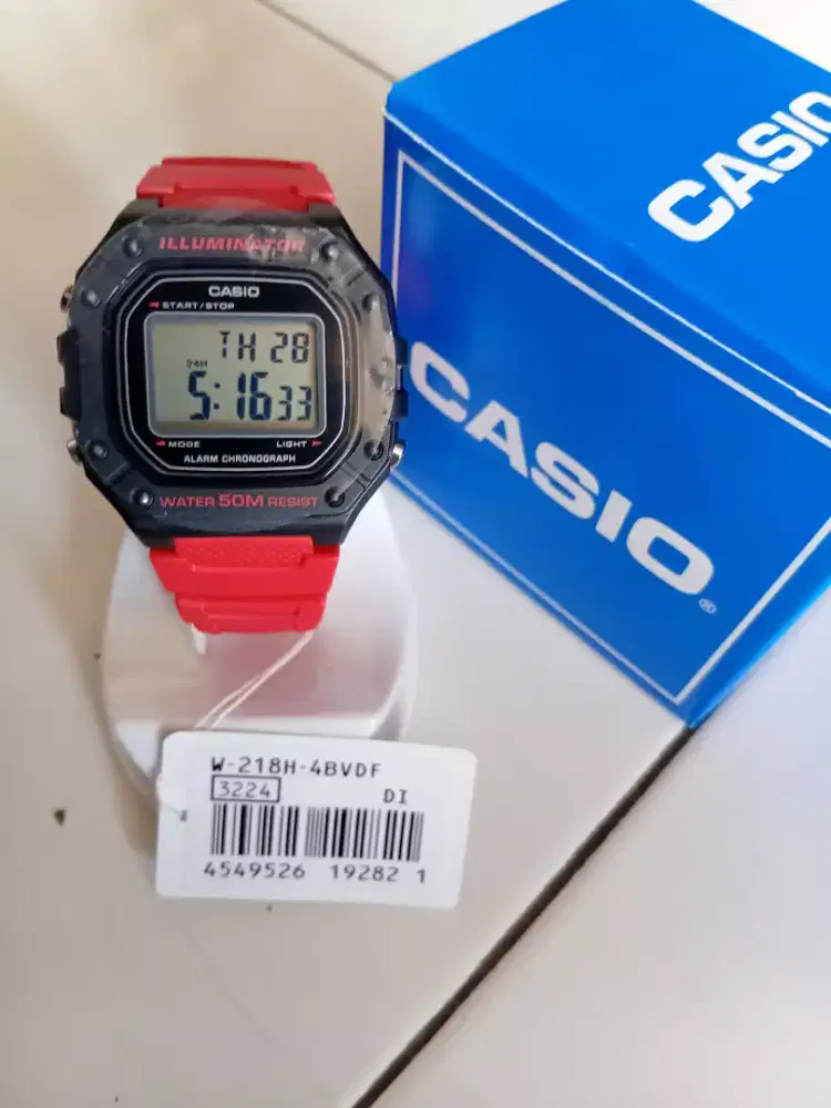 casio w-218h 4bvdf kondisi baru new