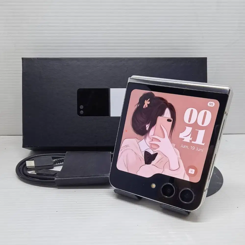 TERMURAH SAMSUNG GALAXY Z FLIP 5 8/256 CREAM FULLSET SEIN NO MINUS
