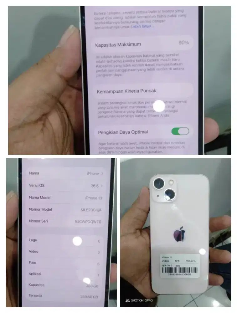 Iphone 13 256gb inter BH 90%