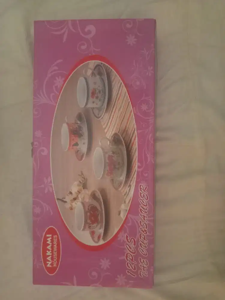 Nakami Housewares 12pcs, 6 gelas 6 piring