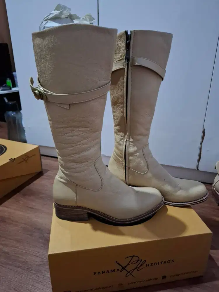 Long Boots Panama Heritage Kulit Asli  Western Style Aesthetic