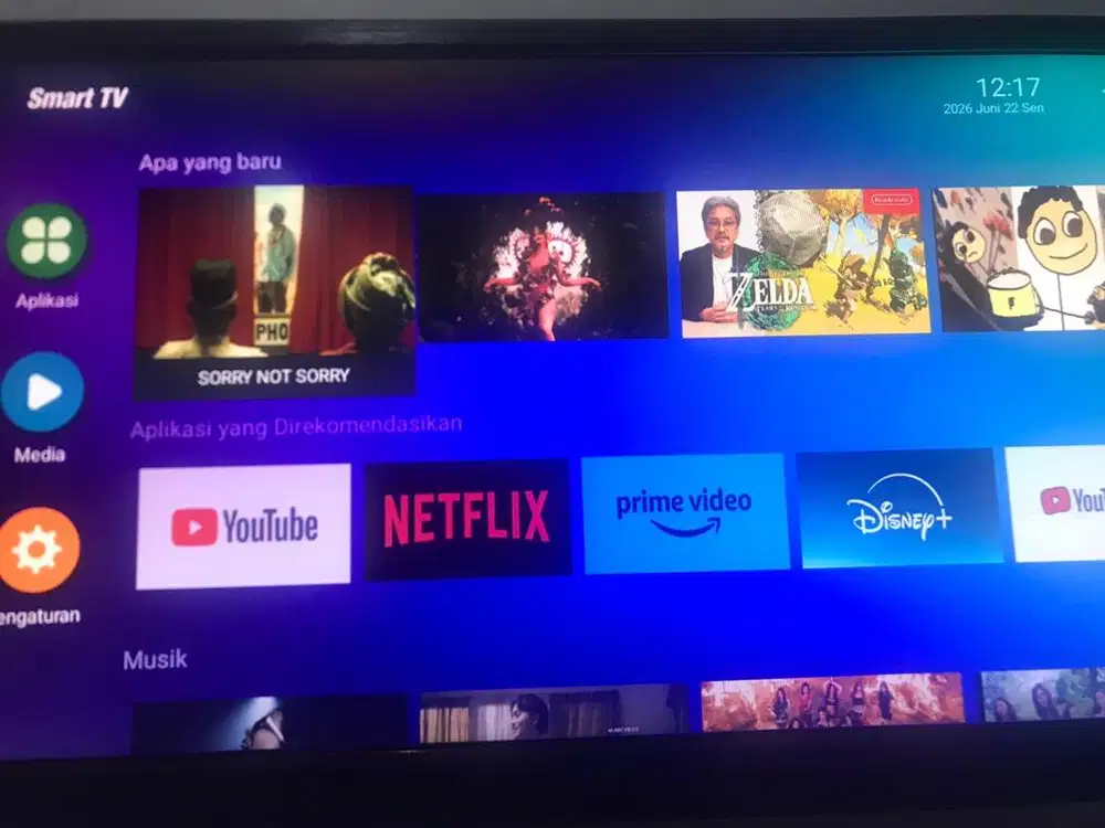 DIJUAL CEPAT SMART TV 24 INCH PEMAKAIAN BARU 5 BULAN