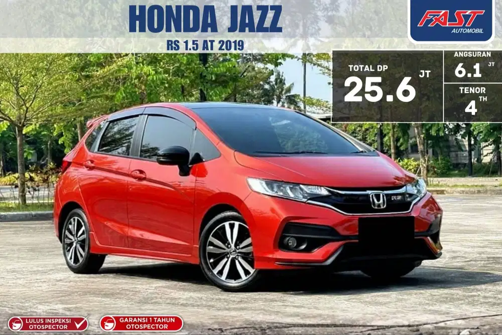LOW KM PJAK PNJG GARANSI 1TH HONDA JAZZ RS 2019 BLACK TOP 1.5 METIK