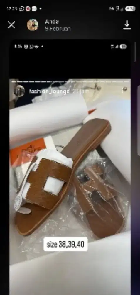 Sendal bekas hermes asli