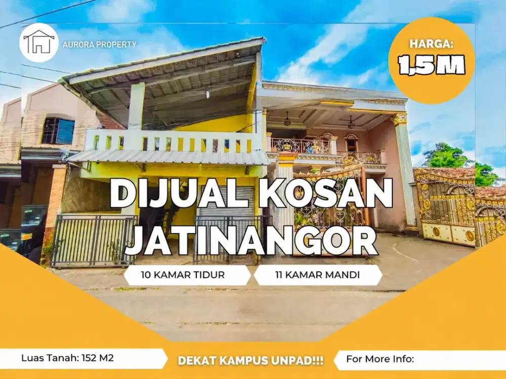 Jual rumah Kost Kost an Unit Ready siap jalan sudah ada penghuni lokasi  5 menit ke  unpad jatinangor
