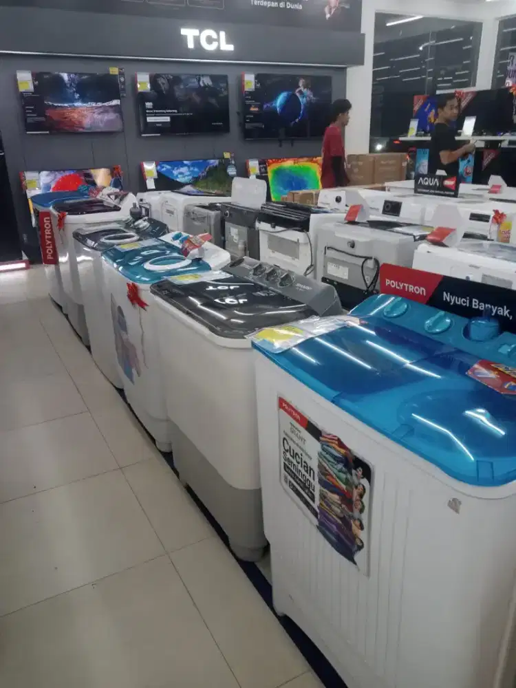 MESIN CUCI POLYTRON, SHARP, AQUA, ELECTROLUX,SAMSUNG, TOSHIBA
