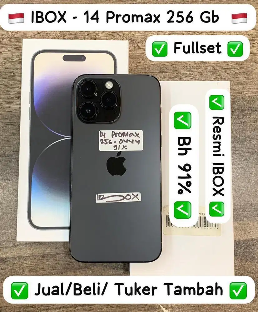 Iphone 14 Promax 256 Gb Space Black Resmi ibox