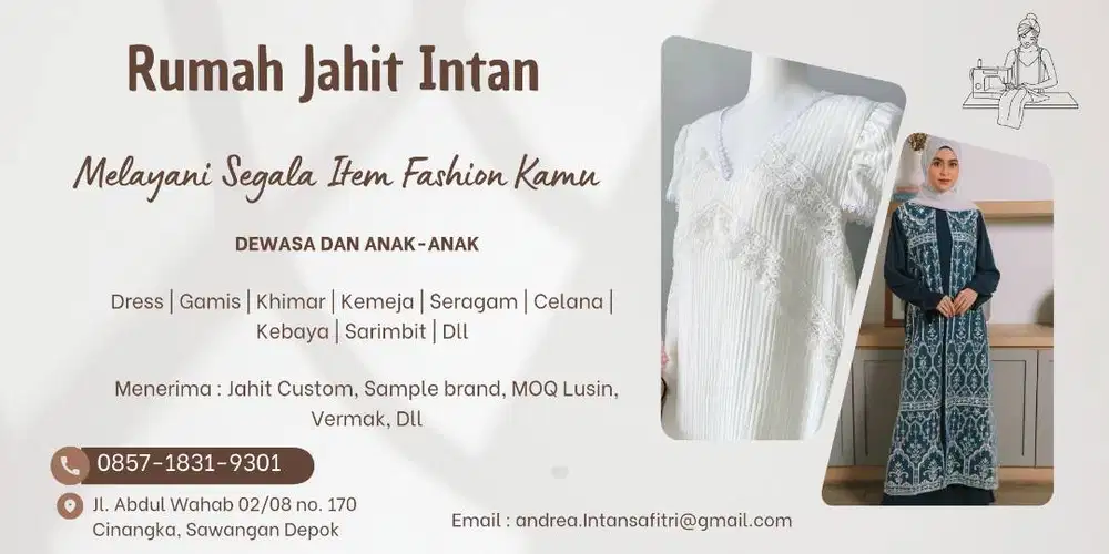 Jasa Jahit/CMT Semi Konveksi/Semi Butik