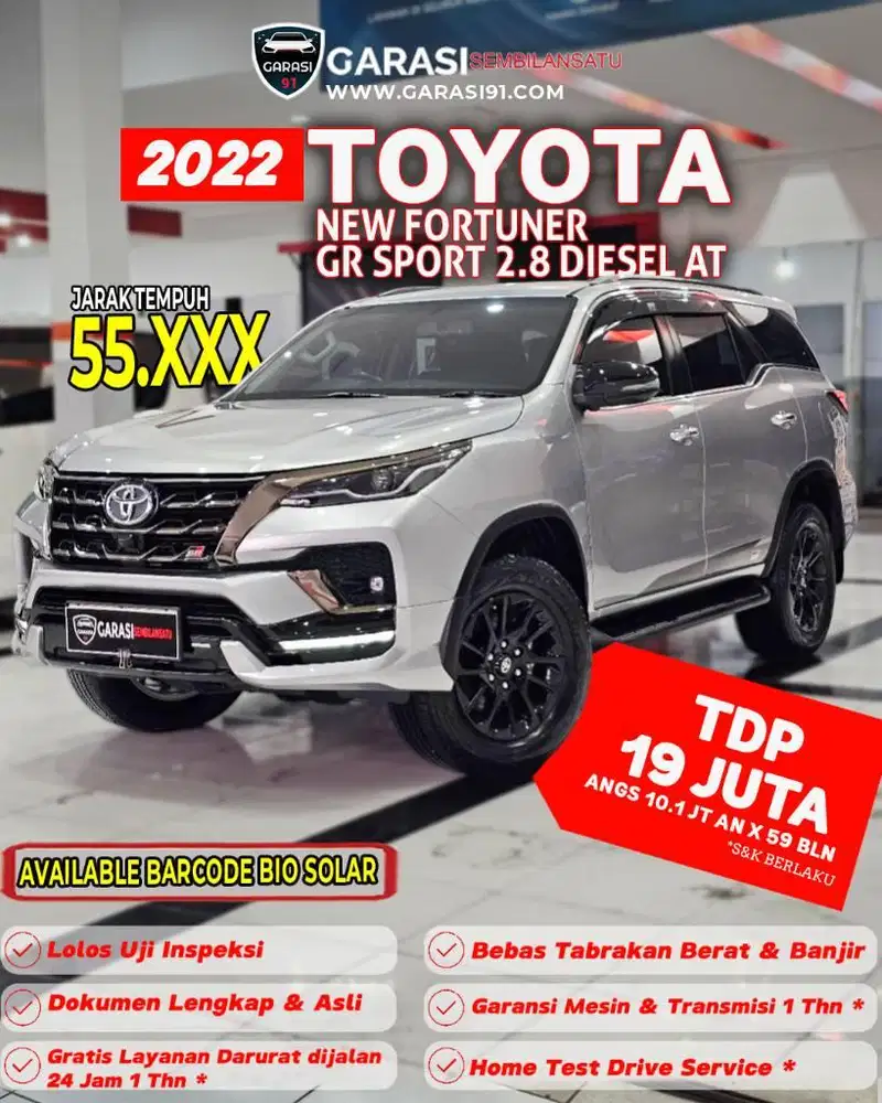 ‼️TDP 19 JT‼️TOYOTA FORTUNER 2.8 GR SPORT AT 2022