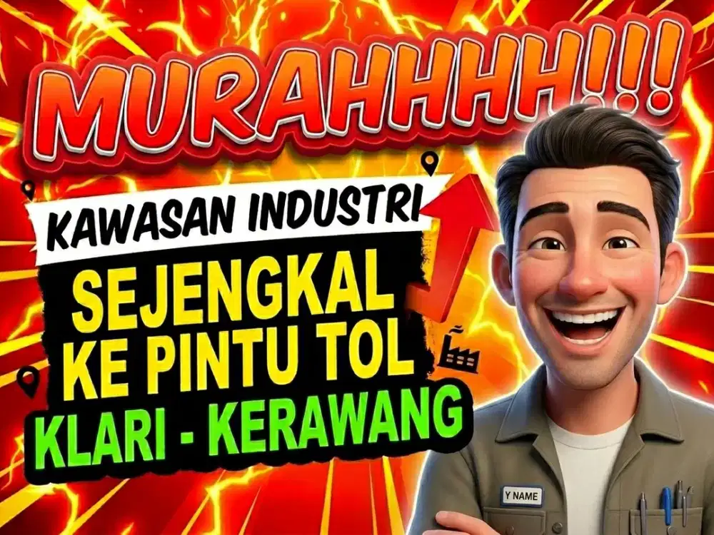 JUAL TANAH DI INDUSTRI ANGGADITA, KLARI, KARAWANG, JAWA BARAT.