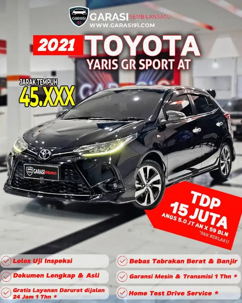 ‼️TDP 15 JT‼️TOYOTA YARIS GR SPORT AT 2021