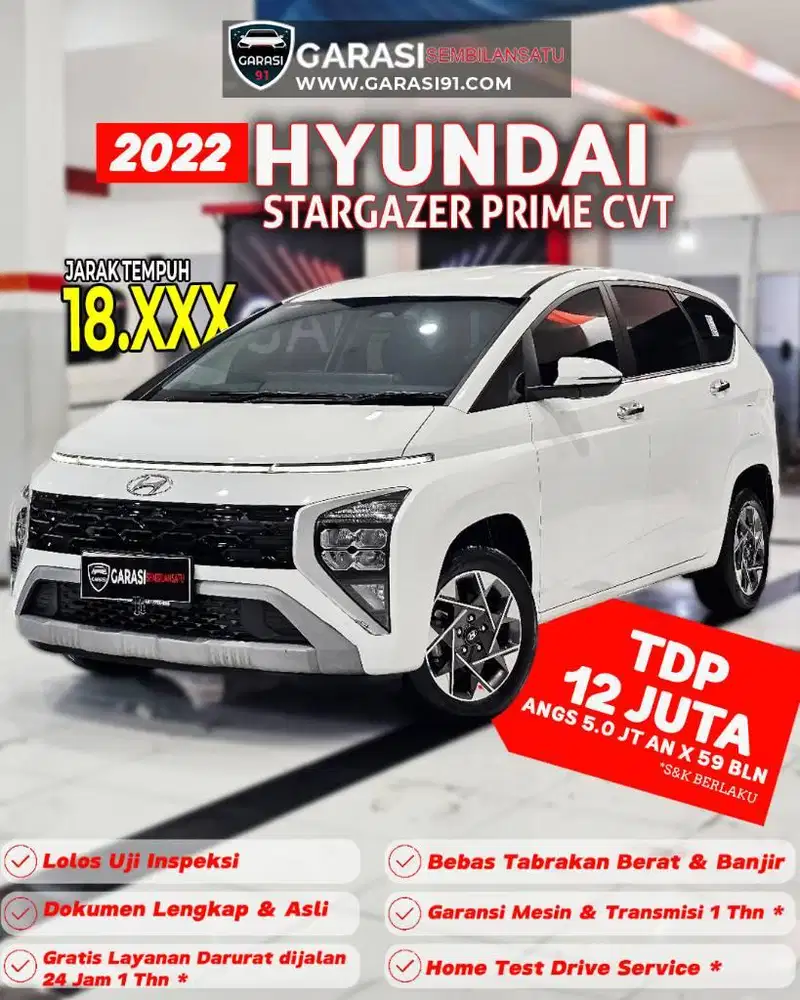 ‼️TDP 12‼️HYUNDAI STARGAZER PRIME CVT 2022