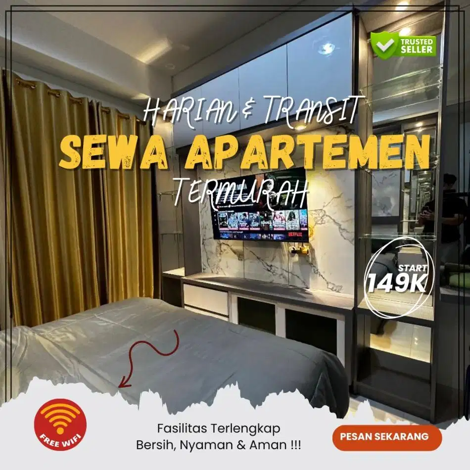 Sewa apartemen Skyhouse BSD CITY Harian/Transit Tangerang Termurah