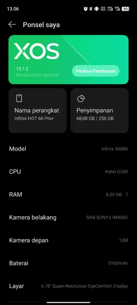 Infinix hot 60 pro plus second baru