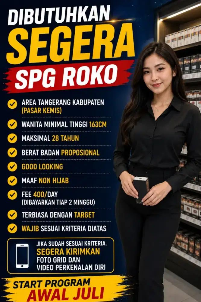 LOKER SPG ROKO AREA TANGERANG SELATAN DAN TANGERANG KABUPATEN