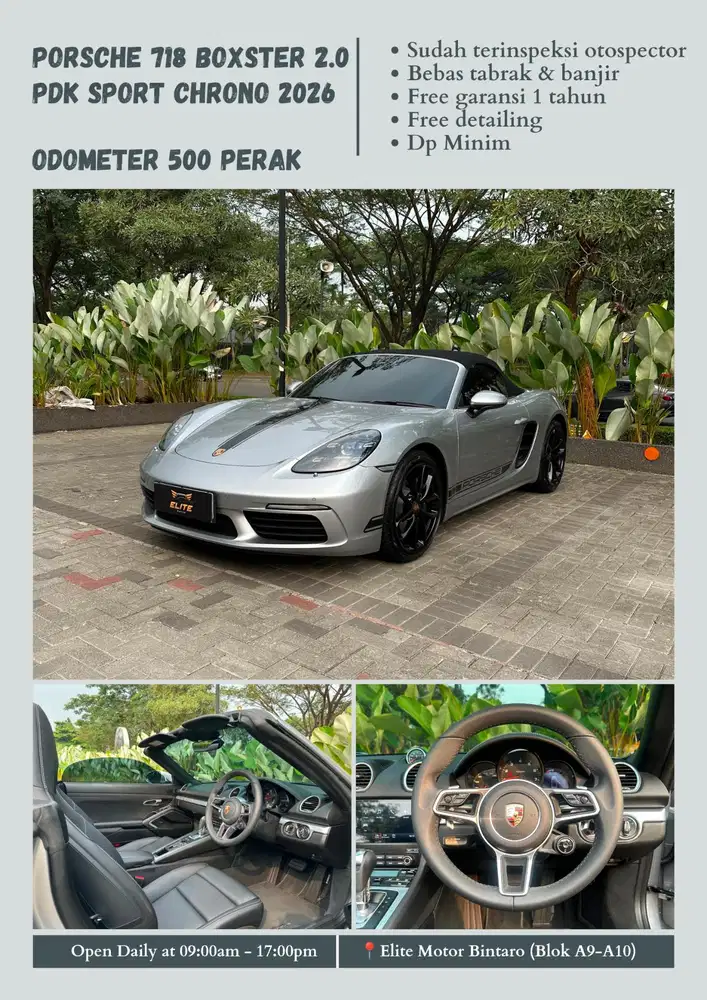[ODO 500 PERAK] Porsche 718 Boxster 2.0 PDK Sport Chrono 2026