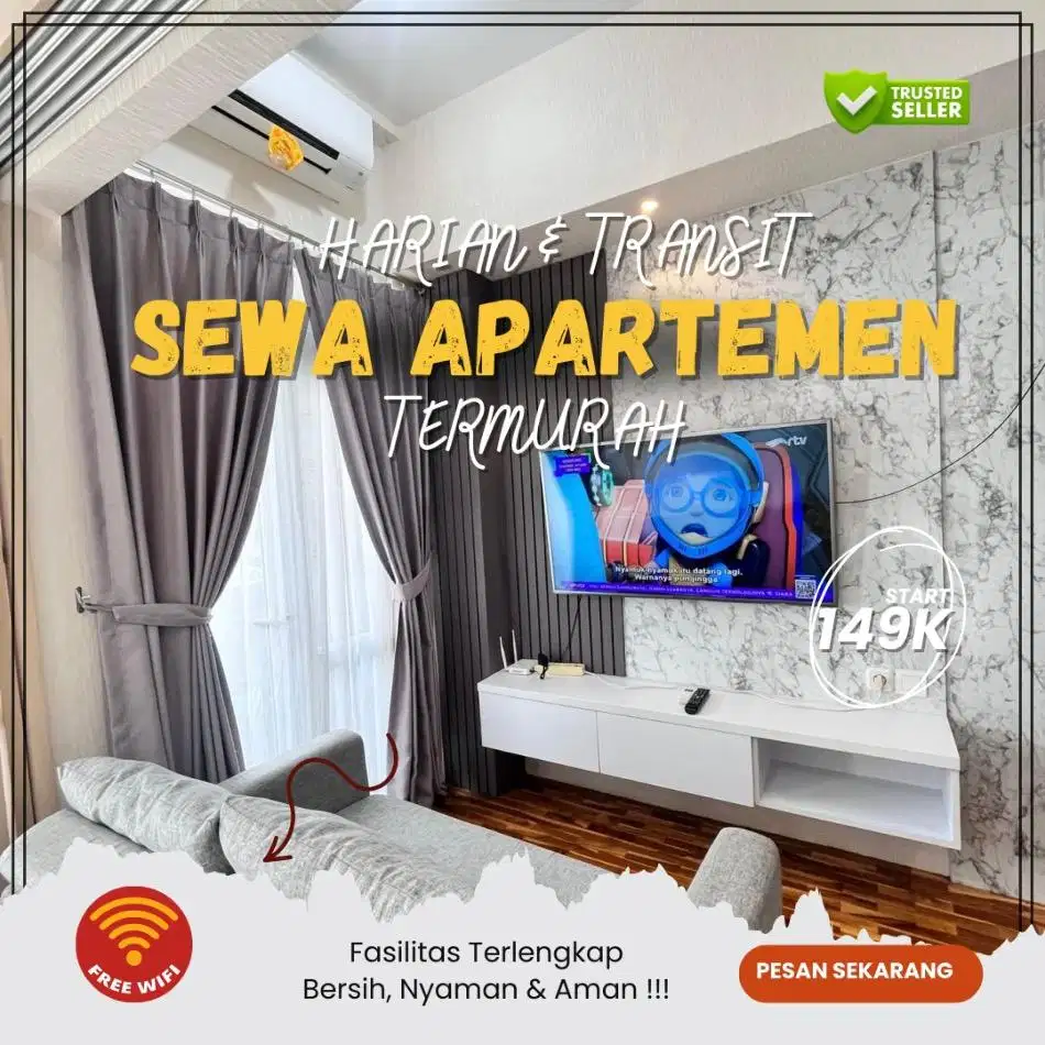 Sewa apartemen treepark bsd serpong Harian/Transit Tangerang Termurah