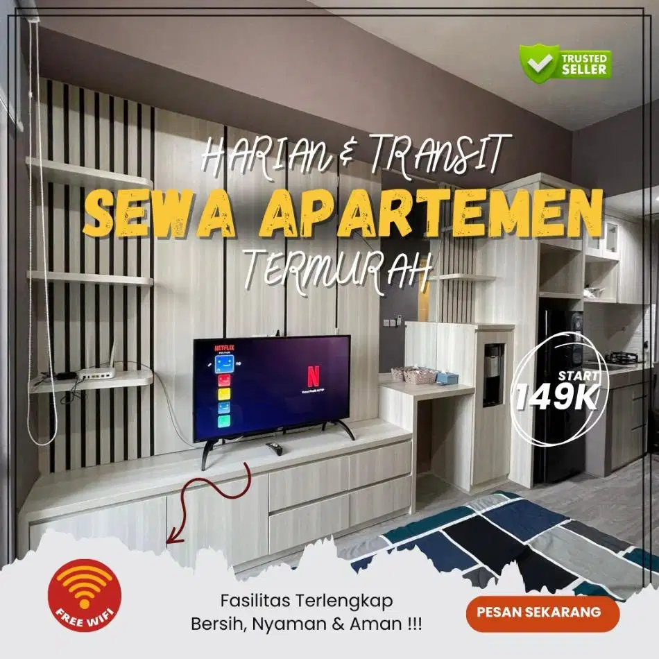 Disewakan Apartemen Harian/Transit Treepark Bsd Serpong Tangerang